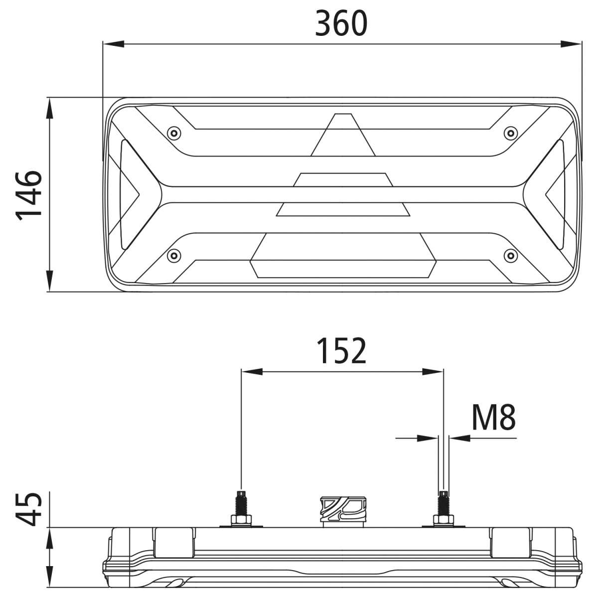 ASPÖCK EcoLED II 12 24 V rechts 7 pol ASS mit ISO Impuls OEM 164 99