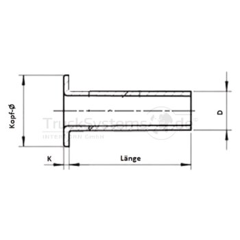 Niet Stahl-Hohlniet 8 x 18 DIN 7338  - 016.253-00A -...