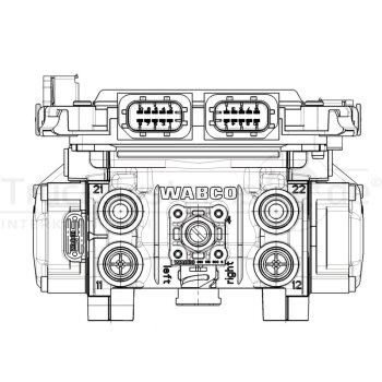 Wabco Achsmodulator EBS - 4801050070 - 480 105 007 0