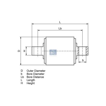 DT Spare Parts Reparatursatz, Achsstrebe, D: 67 mm, b: 19...