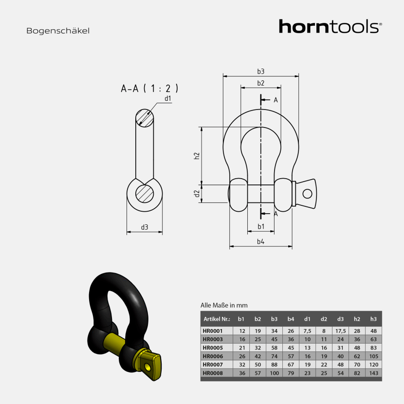 horntools Bogenschäkel