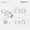 horntools Elektrische Seilwinde Alpha 4,3 Tonnen Quick Kompakt - HSW9500TRA-Q-12VDY25 - HSW9500TRAQ12VDY25