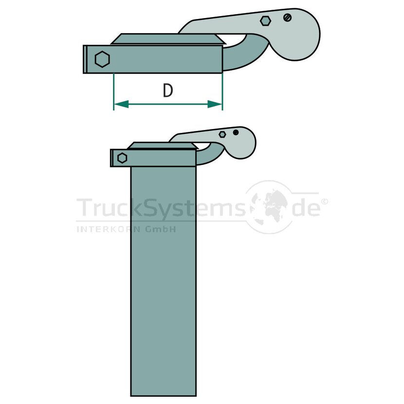 DINEX Auspuffklappe Durchmesser90 mm MAN / Renault  - 98489