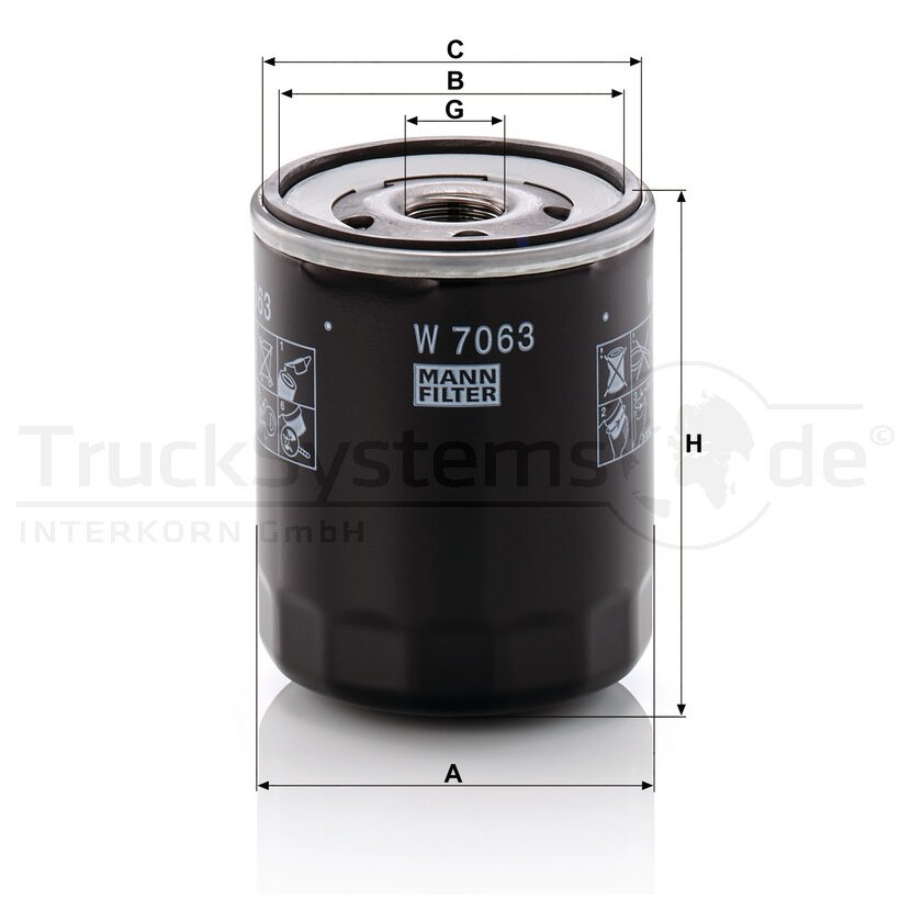 MANN-FILTER Ölfilter W 7063 - W7063 für 98 095 323 80