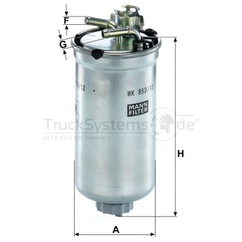 MANN-FILTER Kraftstofffilter WK 853/12 z - WK853/12z...