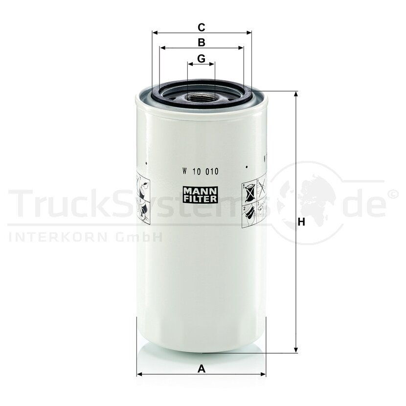 MANN-FILTER Filter, Kurbelgehäuseentlüftung W 10 010 - W10010 für 2654A104