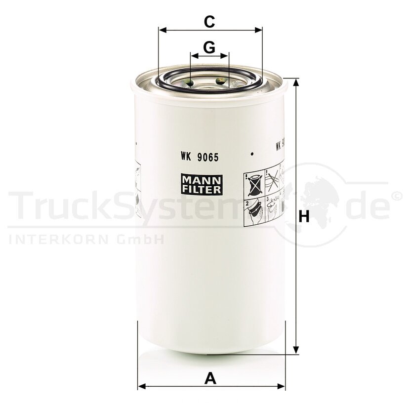 MANN-FILTER Kraftstofffilter WK 9065 - WK9065 für 14520542