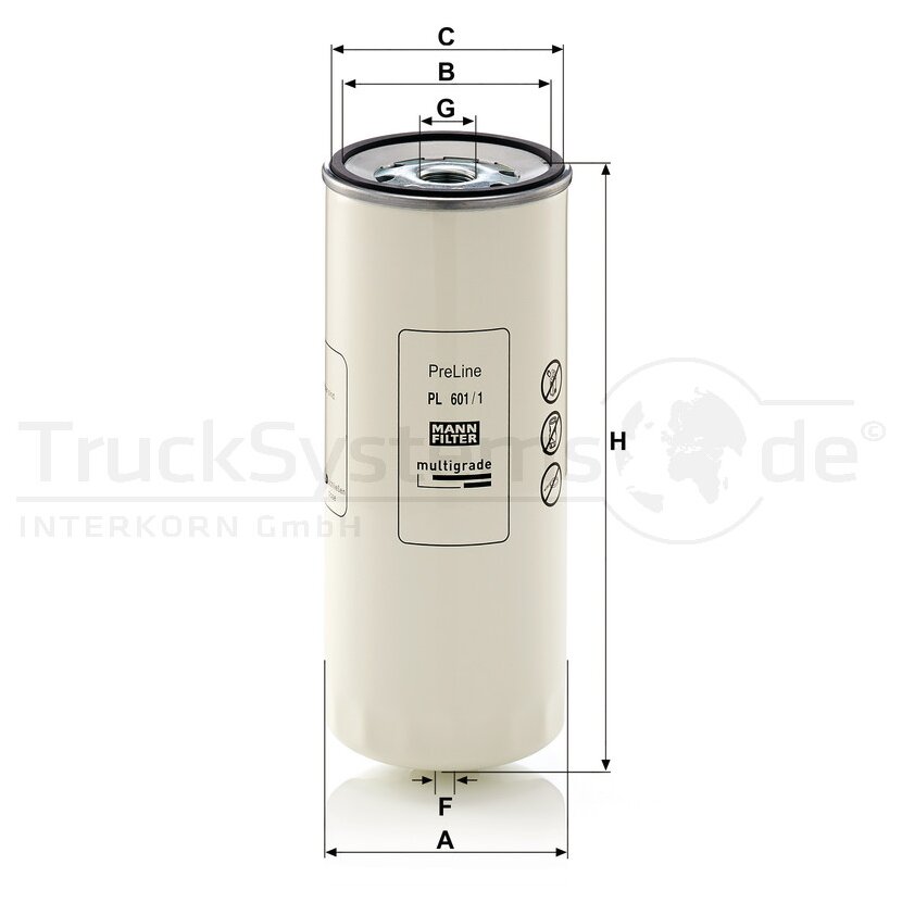 MANN-FILTER Kraftstofffilter PL 601/1 x - PL601/1x für 22733329