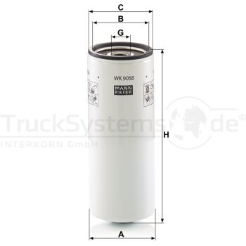 MANN-FILTER Kraftstofffilter WK 9058 - WK9058 für 00...