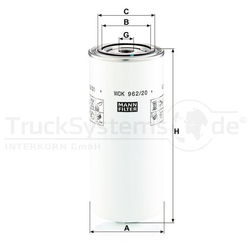 MANN-FILTER Kraftstofffilter WDK 962/20 - WDK962/20 für 088 211 59