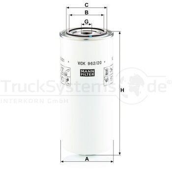 MANN-FILTER Kraftstofffilter WDK 962/20 - WDK962/20...