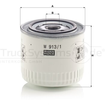 MANN-FILTER Ölfilter W 913/1 - W913/1 für...