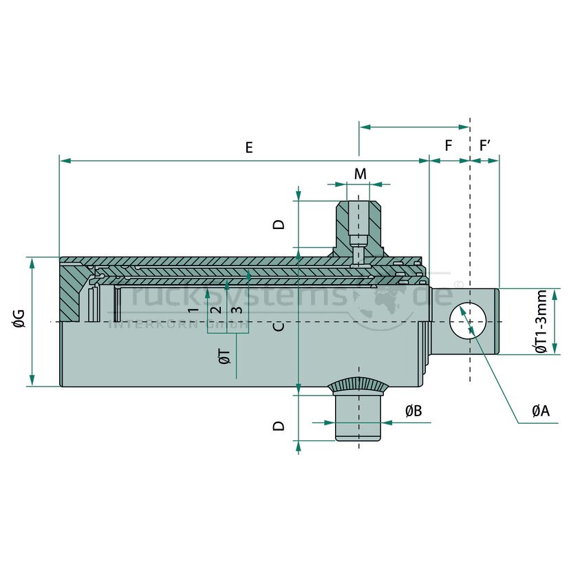 CHAPEL Kippzylinder 2 - stufig für ZSK  - 295H