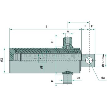 CHAPEL Kippzylinder 2 - stufig für ZSK  - 295H