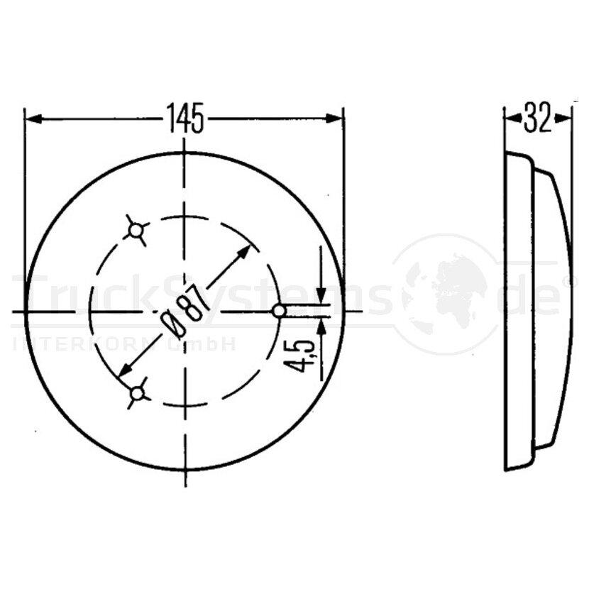 HELLA Deckenleuchte Durchmesser145mm - 2JA 003 232-001 - 2JA003232001