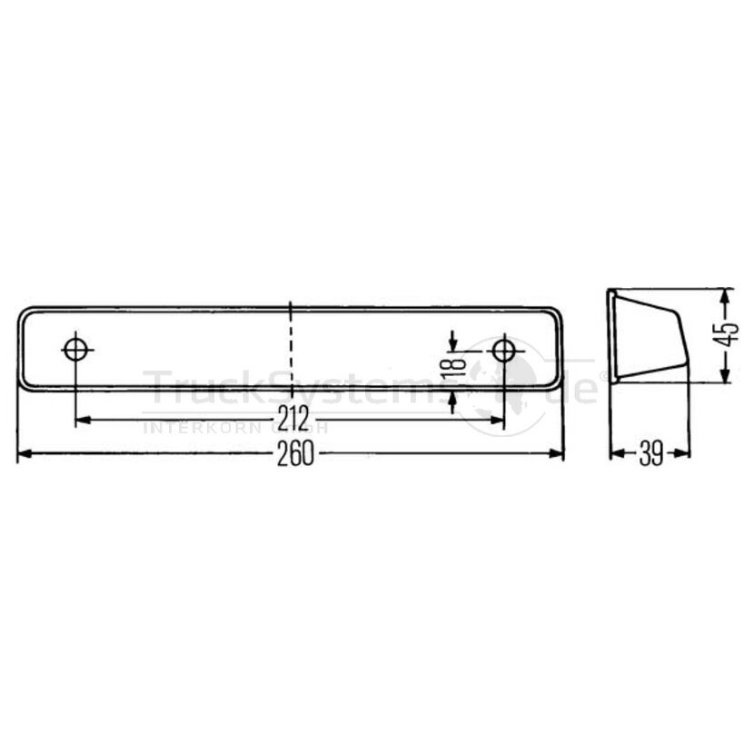 HELLA Kennzeichenleuchte links rechts - 2KA 001 610-001 - 2KA001610001