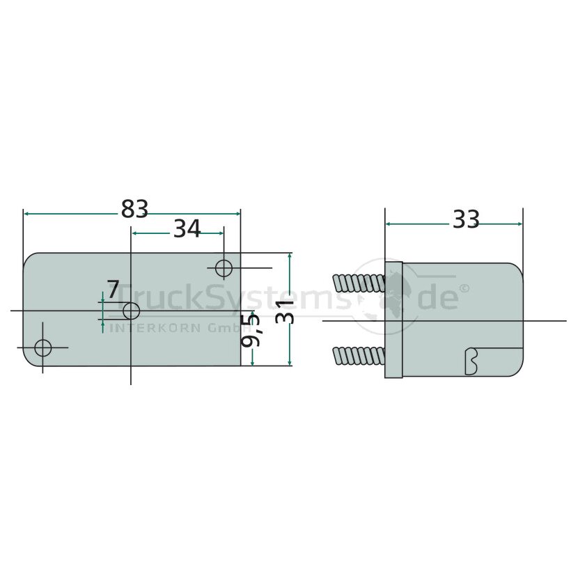 HELLA Kennzeichenleuchte links - 2KA 003 168-021 - 2KA003168021