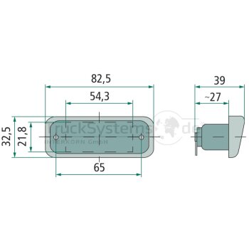 HELLA Kennzeichenleuchte Links/Rechts 24 Volt - 2KA 005...