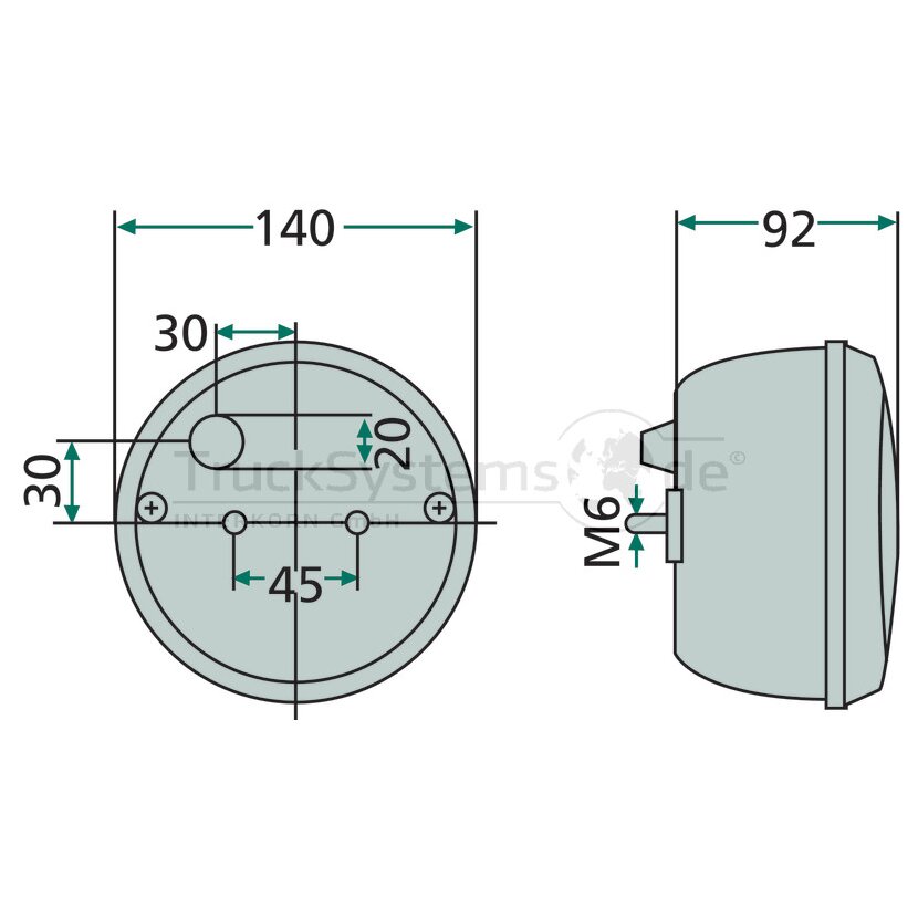 HELLA Heckleuchte Nebelschlussleuchte Durchmesser140mm - 2NE 001 423-011 - 2NE001423011