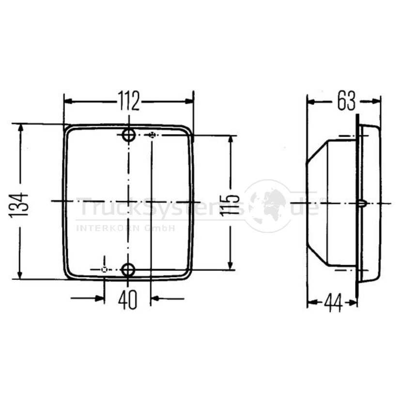 HELLA Heckleuchte Nebelschlussleuchte Links/Rechts - 2NE 003 236-301 - 2NE003236301