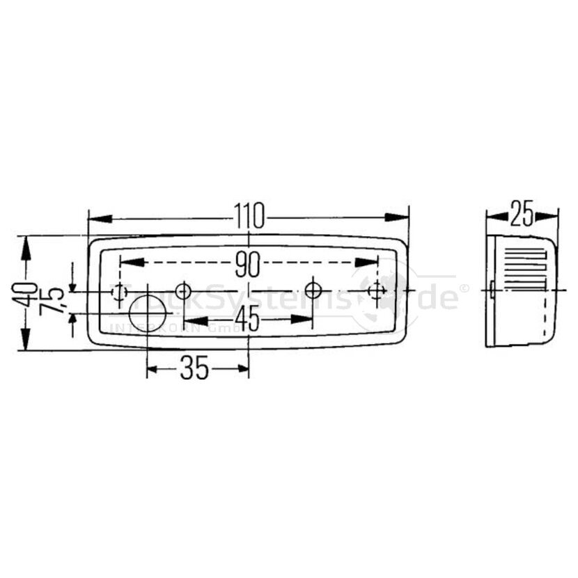 HELLA Seitenmarkierungsleuchte Links/Rechts 12Volt - 2PS 006 717-051 - 2PS006717051