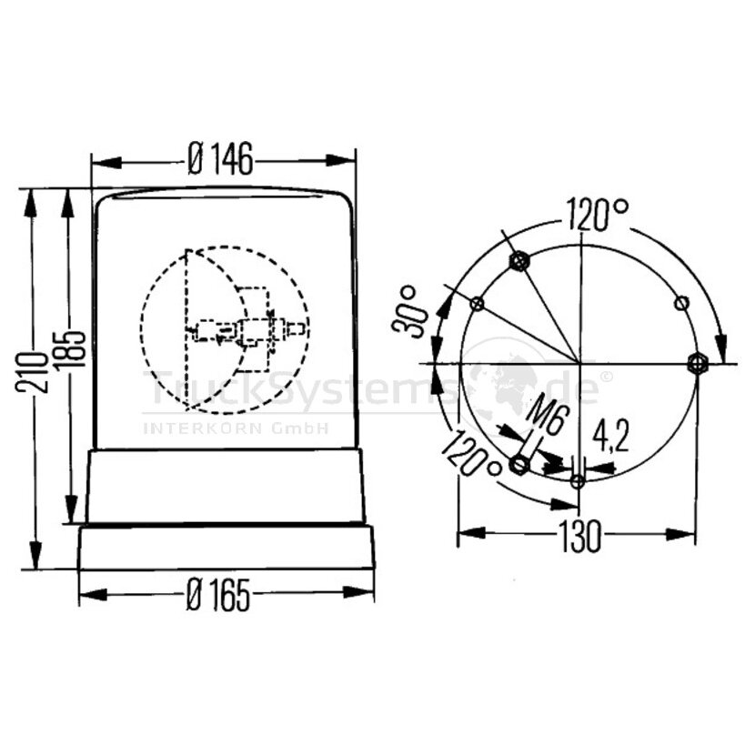 HELLA Rundumkennleuchte - 2RL 004 958-111 - 2RL004958111