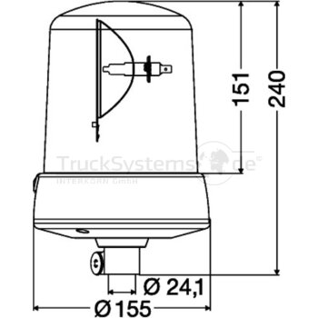 HELLA Rundumkennleuchte H: 240mm Durchmesser155mm 24V -...