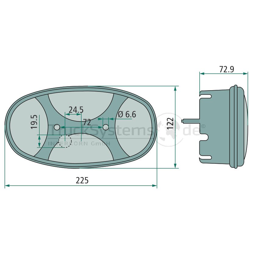 HELLA Heckleuchte Cargoluna 12 /24V Re - 2VP 343 640-021 - 2VP343640021