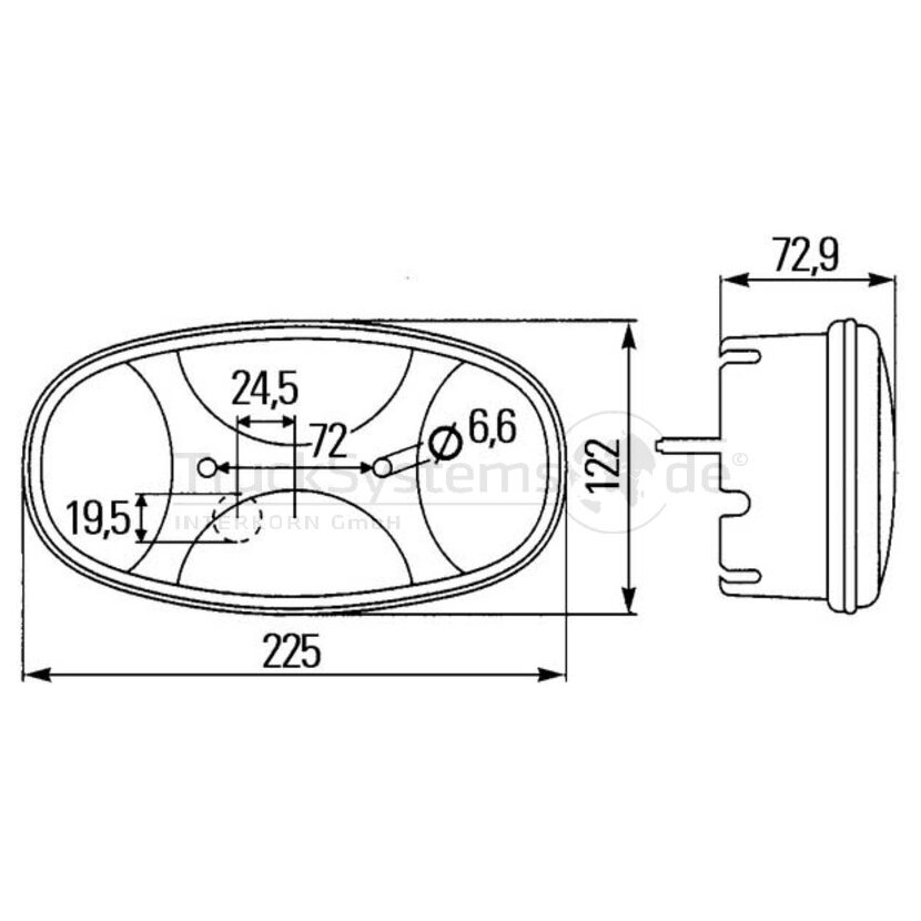 HELLA Heckleuchte Cargoluna 24Volt rechts - 2VP 343 640-081 - 2VP343640081