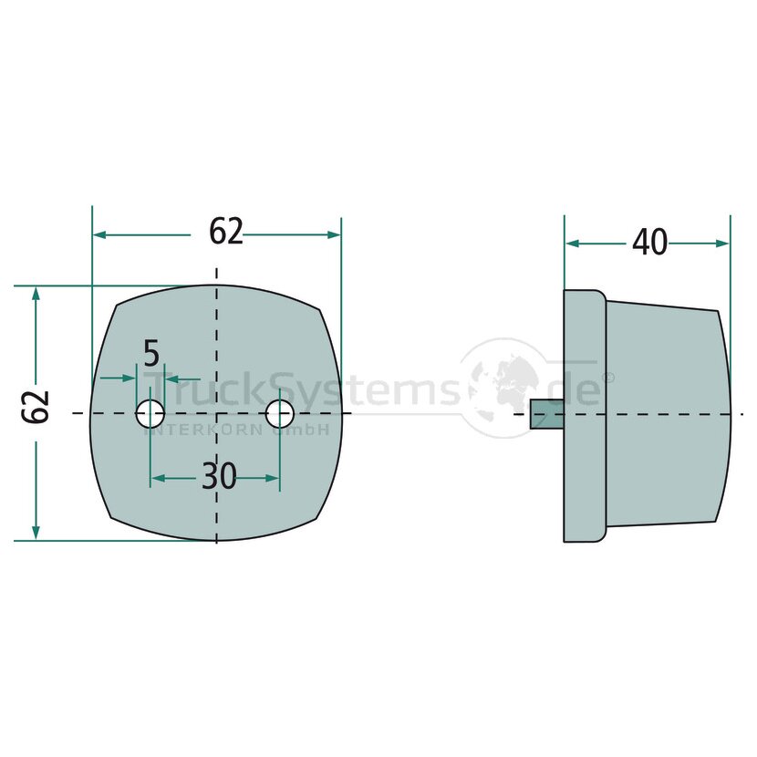 HELLA Umrissleuchte - 2XS 005 639-001 - 2XS005639001