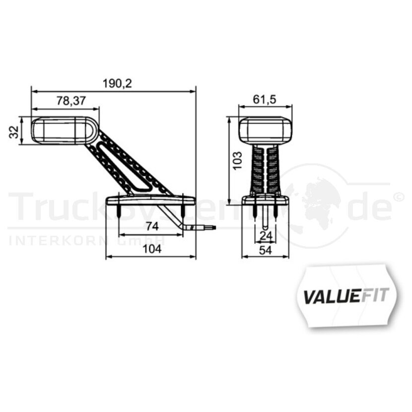 HELLA Umrissleuchte LED links - 2XS 357 006-011 - 2XS357006011