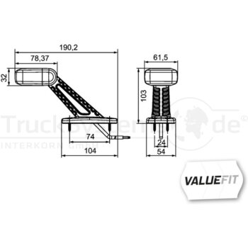 HELLA Umrissleuchte LED links - 2XS 357 006-011 -...