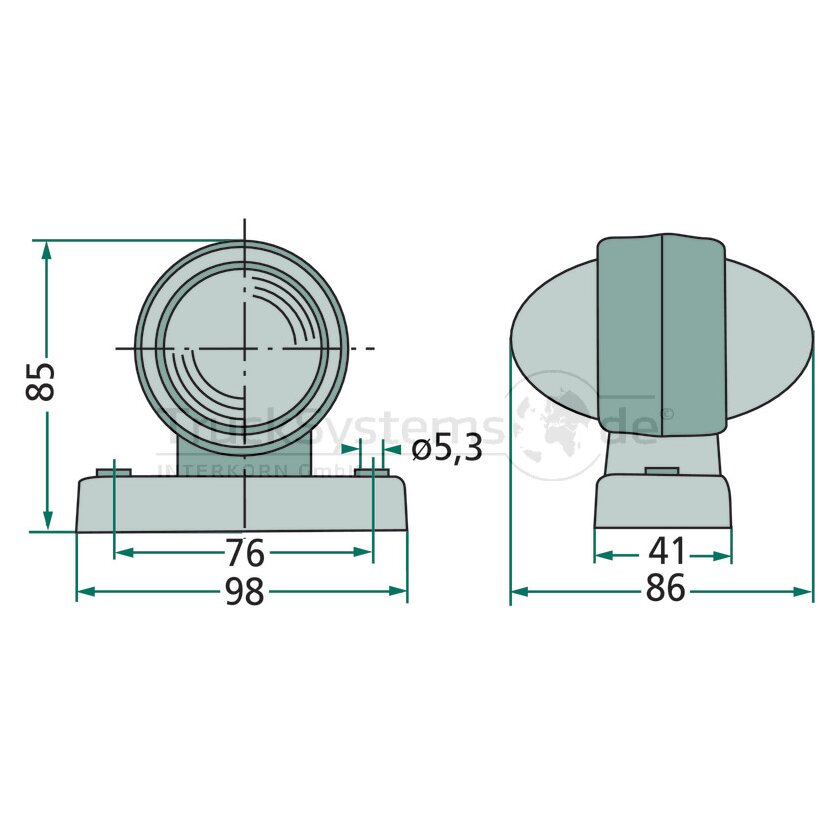 HELLA Umrissleuchte passend für MAN 82252606020 - 2XS 955 031-001 - 2XS955031001