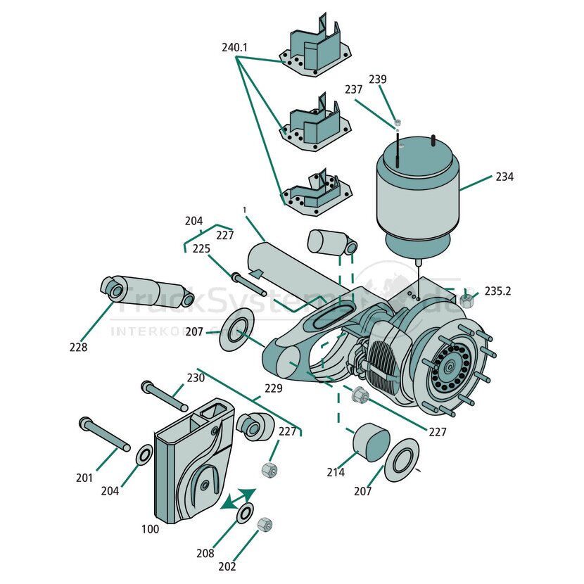 SAF Reparatursatz Federlagerung  - 3434366100