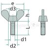 Flügelschraube DIN316 verzinkt M08x040 VE1 - 485316004
