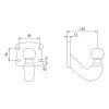 Westfalia Anschraubplatte mit Kugelhals 329 062 - 329062600001