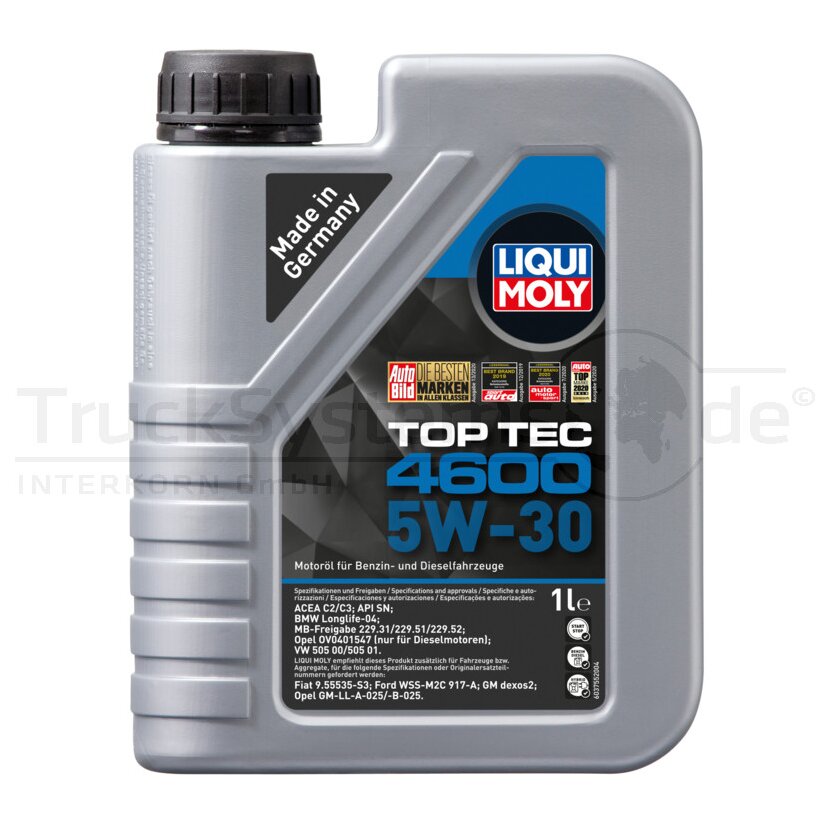 LIQUI MOLY TOP TEC Motoröl 4600 5 W-30 1L Kanister  - 3755