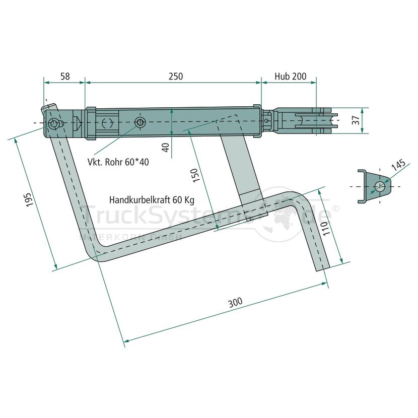 Standbremse schwenkbar mit Seilrolle 80mm - 120225510