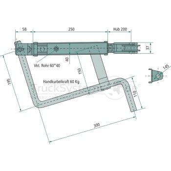 Standbremse schwenkbar mit Seilrolle 80mm - 120225510