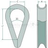 Kausche ähnlich DIN 6899 Seil - Durchmesser 8mm  - 20000800 - 4251063405011