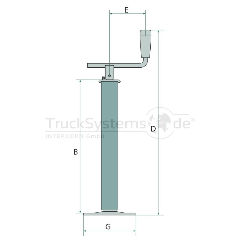 SIMOL Bauwagenstütze 600kg 60x460mm  - P-545 - 4250808763577 - P545