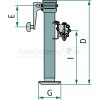 SIMOL Stützfuß Hub 365mm Rohr Durchmesser 57mm  - LR3152 - 4250808763935