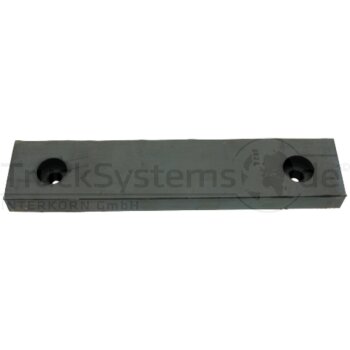 Gummiplatte 250 x 50mm 2 Loch 10mm Durchmesser - 3022