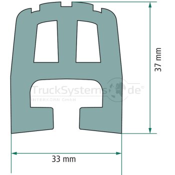 Rammschutz PVC mit Kanal  - 141 9 077 -  - 1419077