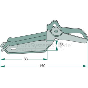 Verschlusslager für Spaten verzinkt L: 150mm  -...
