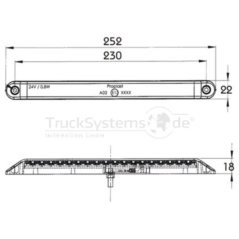 PROPLAST LED-Seitenmarkierungsleuchte PRO-CAN XL  - 40026001
