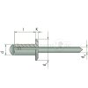 Blindniet Alu/Stahl F 4 8 x 25 0 VPE=250  - R103148251 - 4251116611970