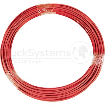 Kunststoffrohr Luftrohr 6x1 rot Rolle 100m  - 4010200005...