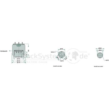 Luftfederbalg komplett mit Stahlkolben  - P10.810.C   -...