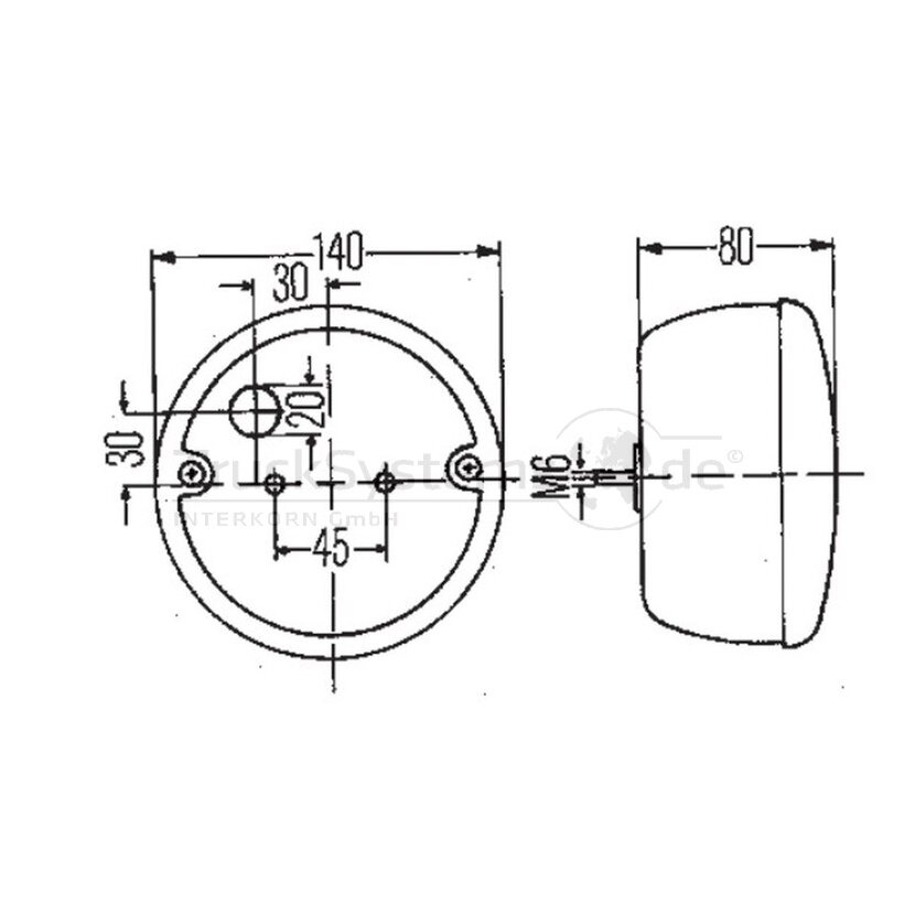 PROPLAST LED-Brems-Blink-Schlußleuchte rund  - 40202601